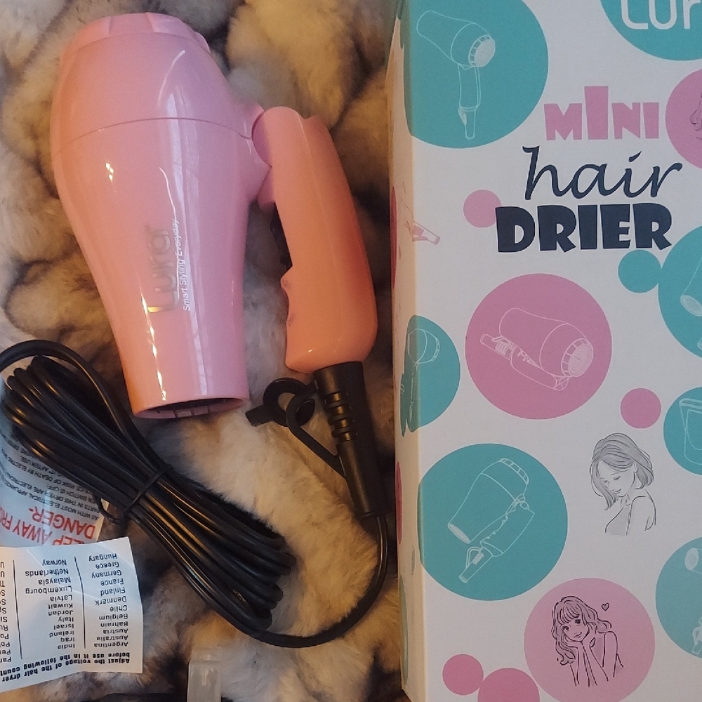 Pink Mini Travel Hair Dryer